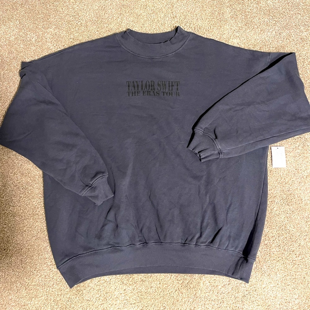 Taylor Swift Eras Tour Blue Crewneck Sweatshirt NEW